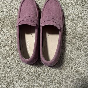 Rothy's Mauve Knit Penny Loafers